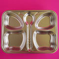 Mindful Mealtime Stainless Steel Butterfly Section Plate