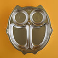 Mindful Mealtime Stainless Steel Owl Section Plate