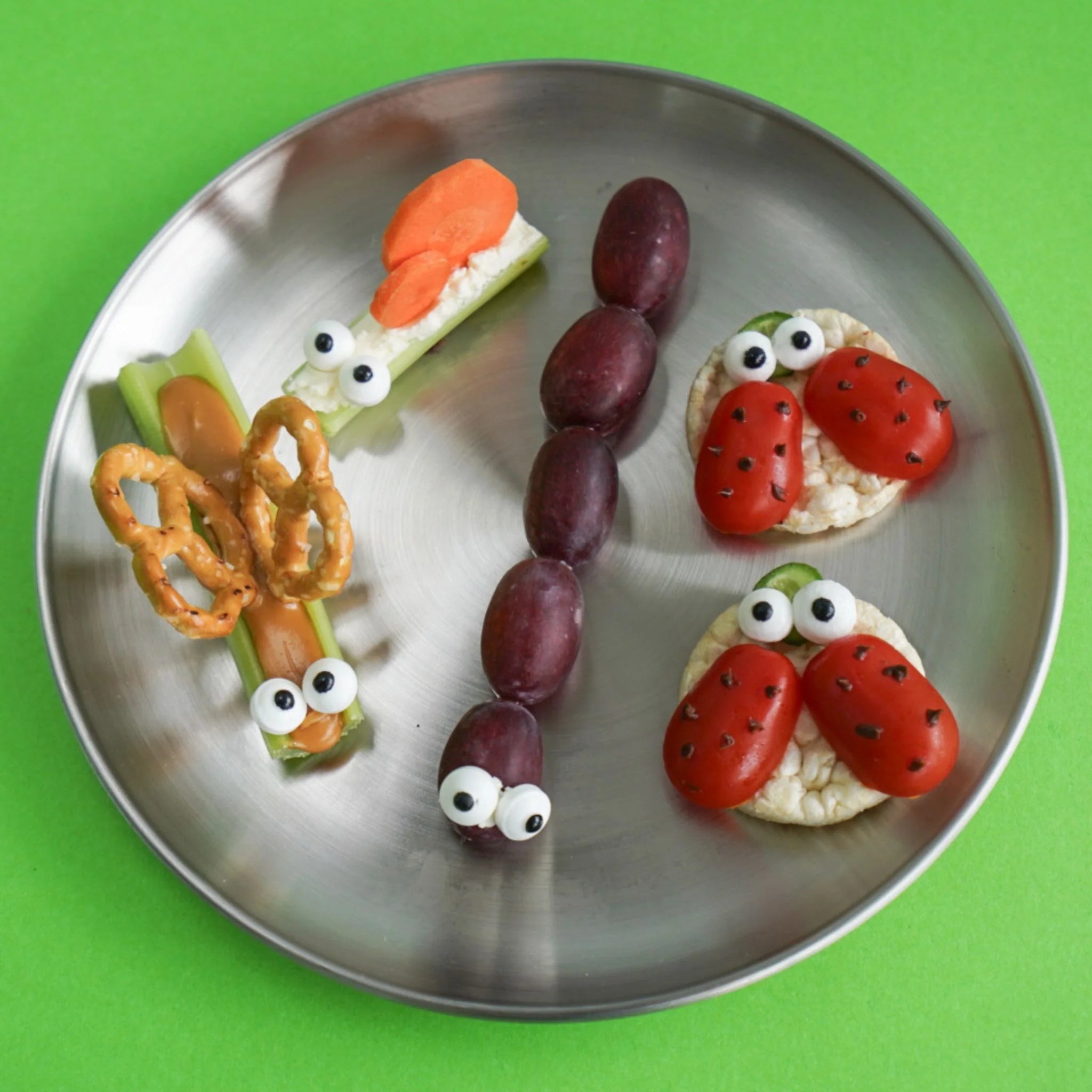Mindful Mealtime Kids Stainless Steel Round Plate