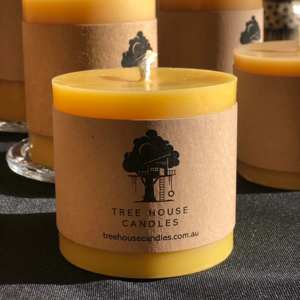 Tree House Candles Small Beeswax Pillar Candle