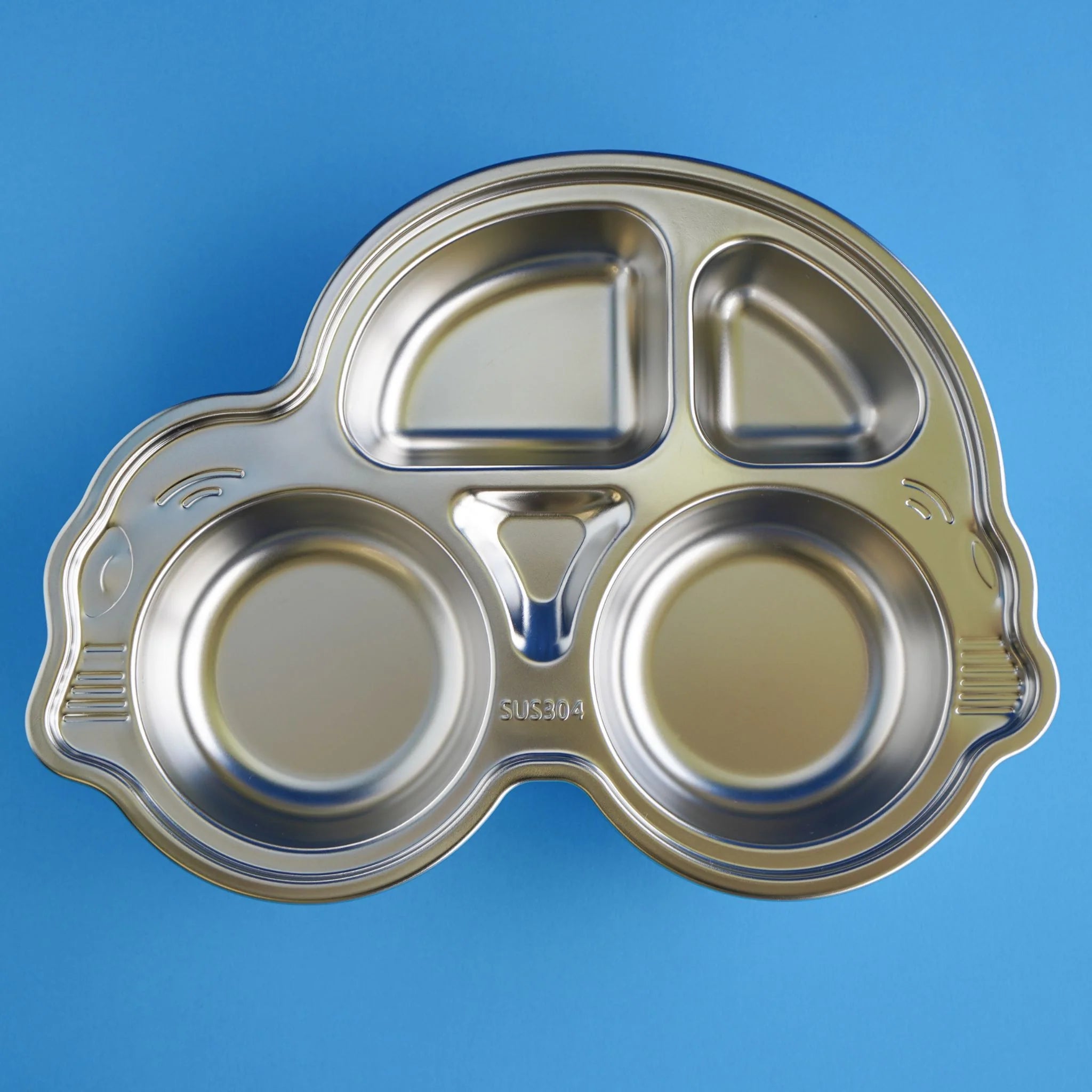 Mindful Mealtime Stainless Steel Car Section Plate