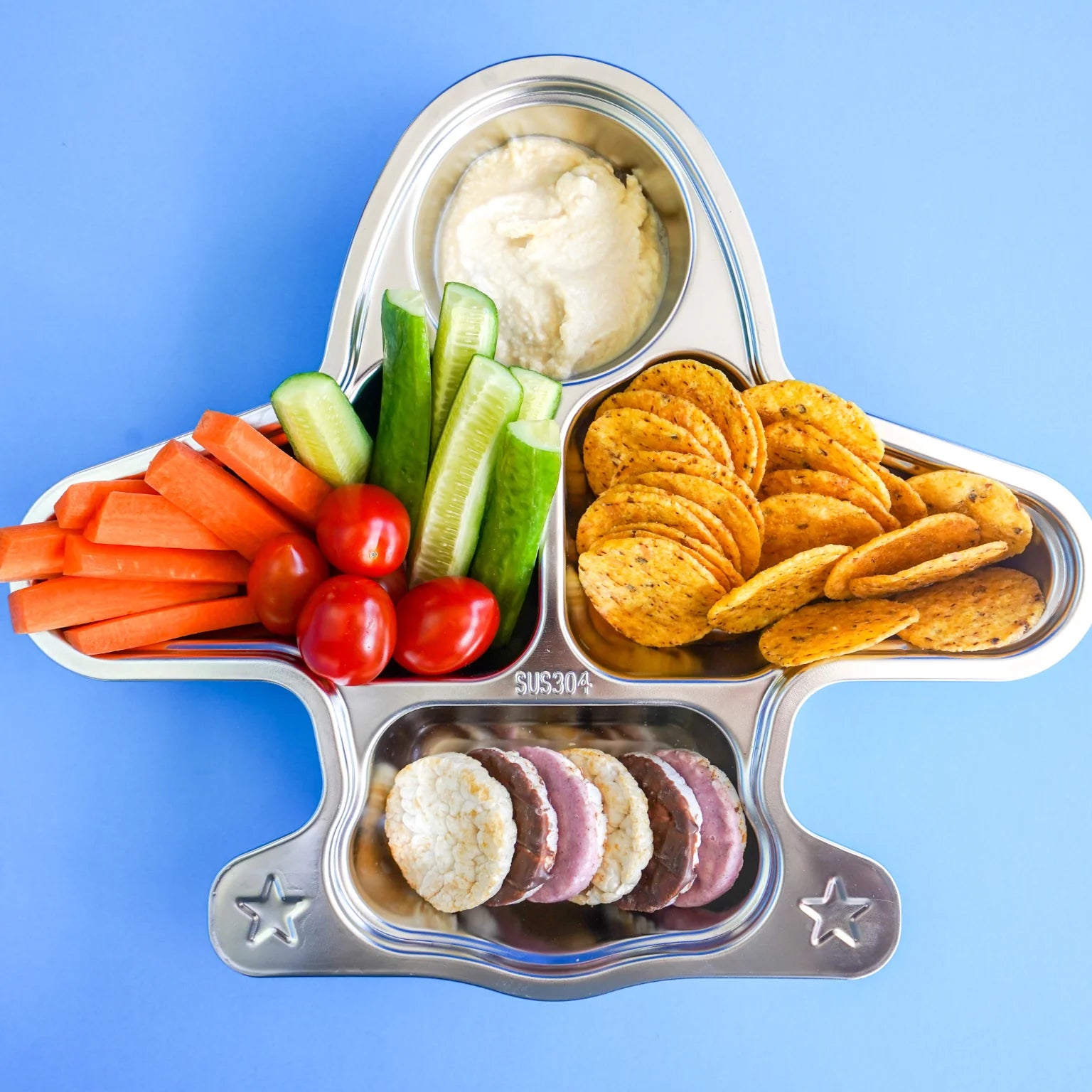 Mindful Mealtime Stainless Steel Plane Section Plate
