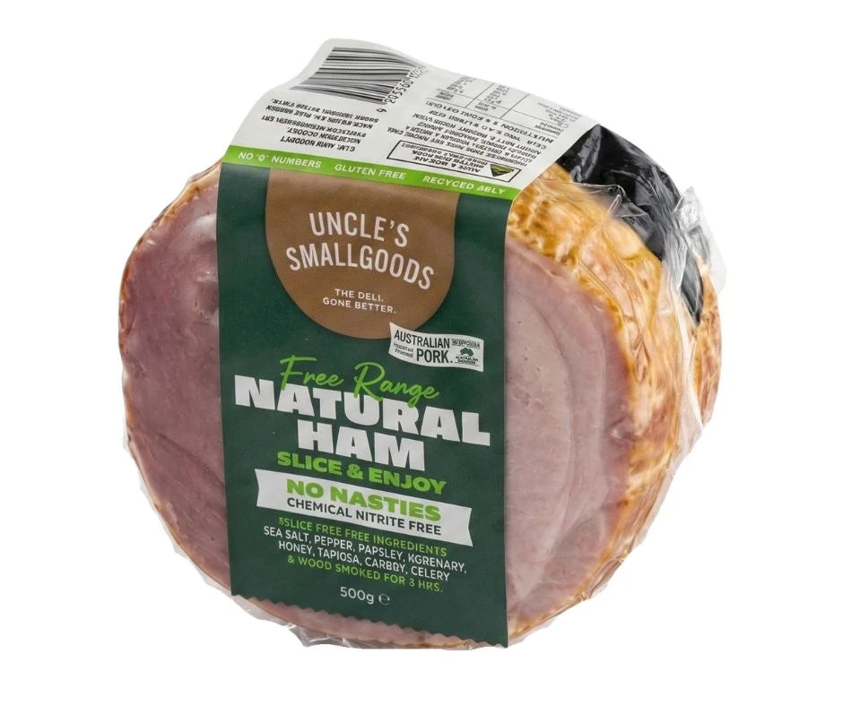 Uncles Smallgoods (Nitrite Free) Natural Mini Ham Half 500g