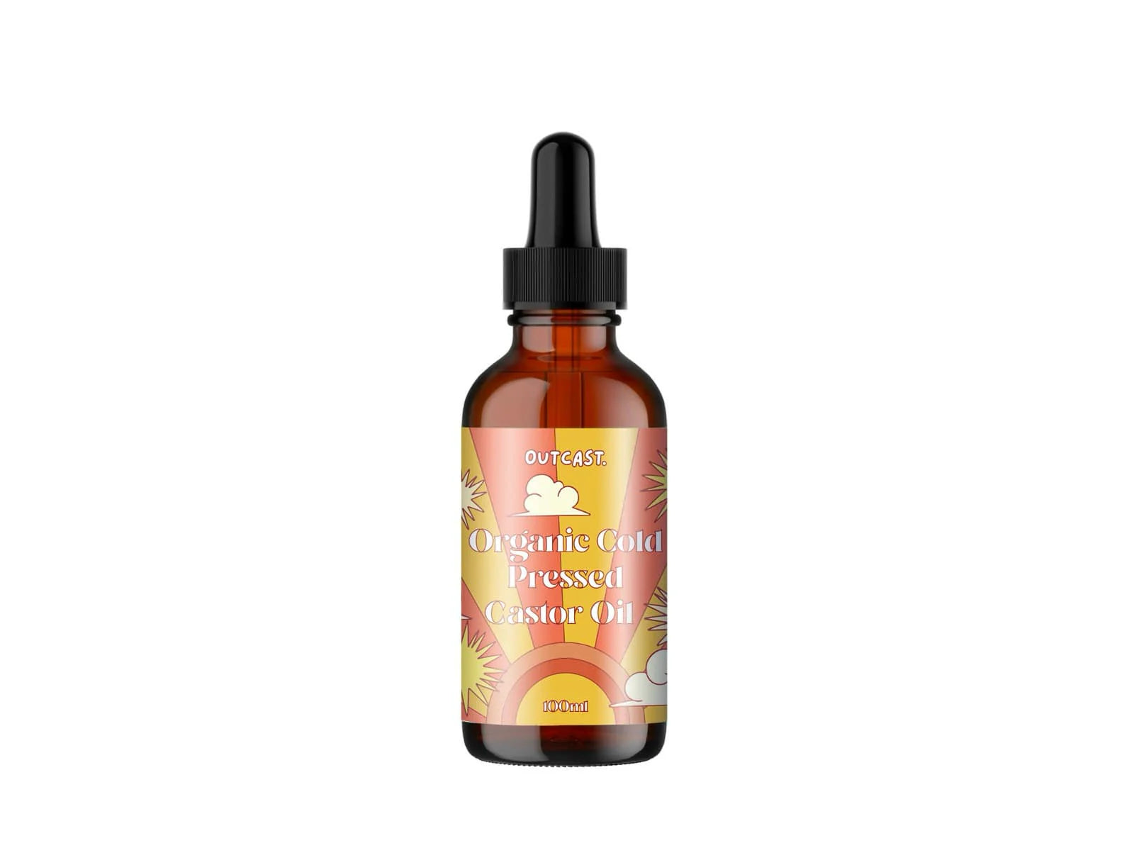 Outcast Organic Cold-Pressed Hexane-Free Caster Oil (with pump) - 100ml