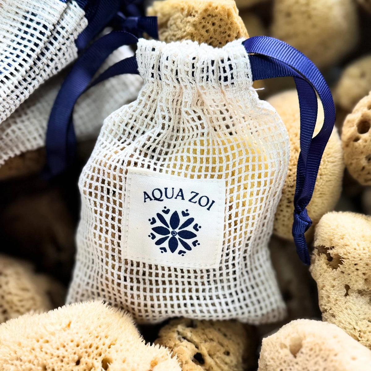 Aqua Zoi Fino Facial Sponge | Natural Sea Sponge for Sensitive Skin