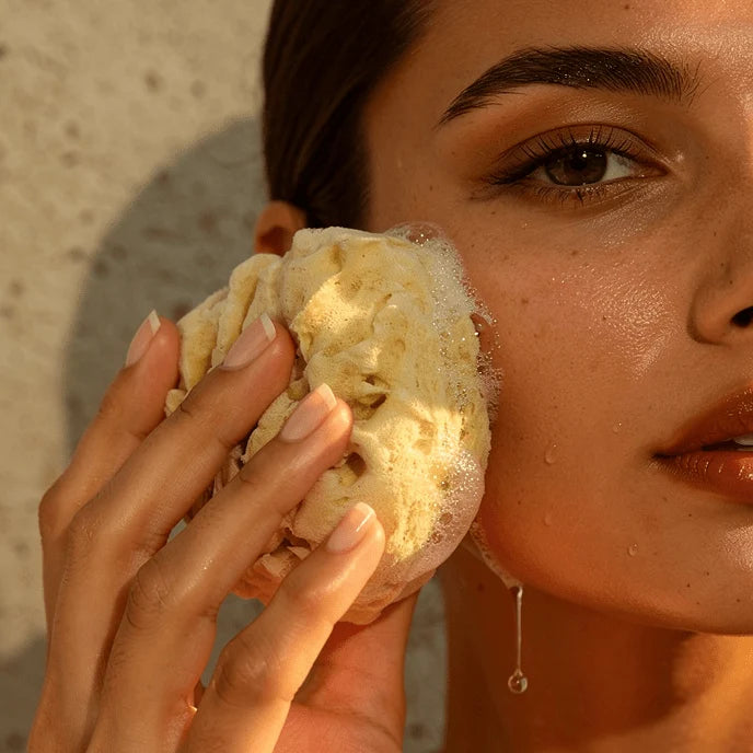 Aqua Zoi Fino Facial Sponge | Natural Sea Sponge for Sensitive Skin
