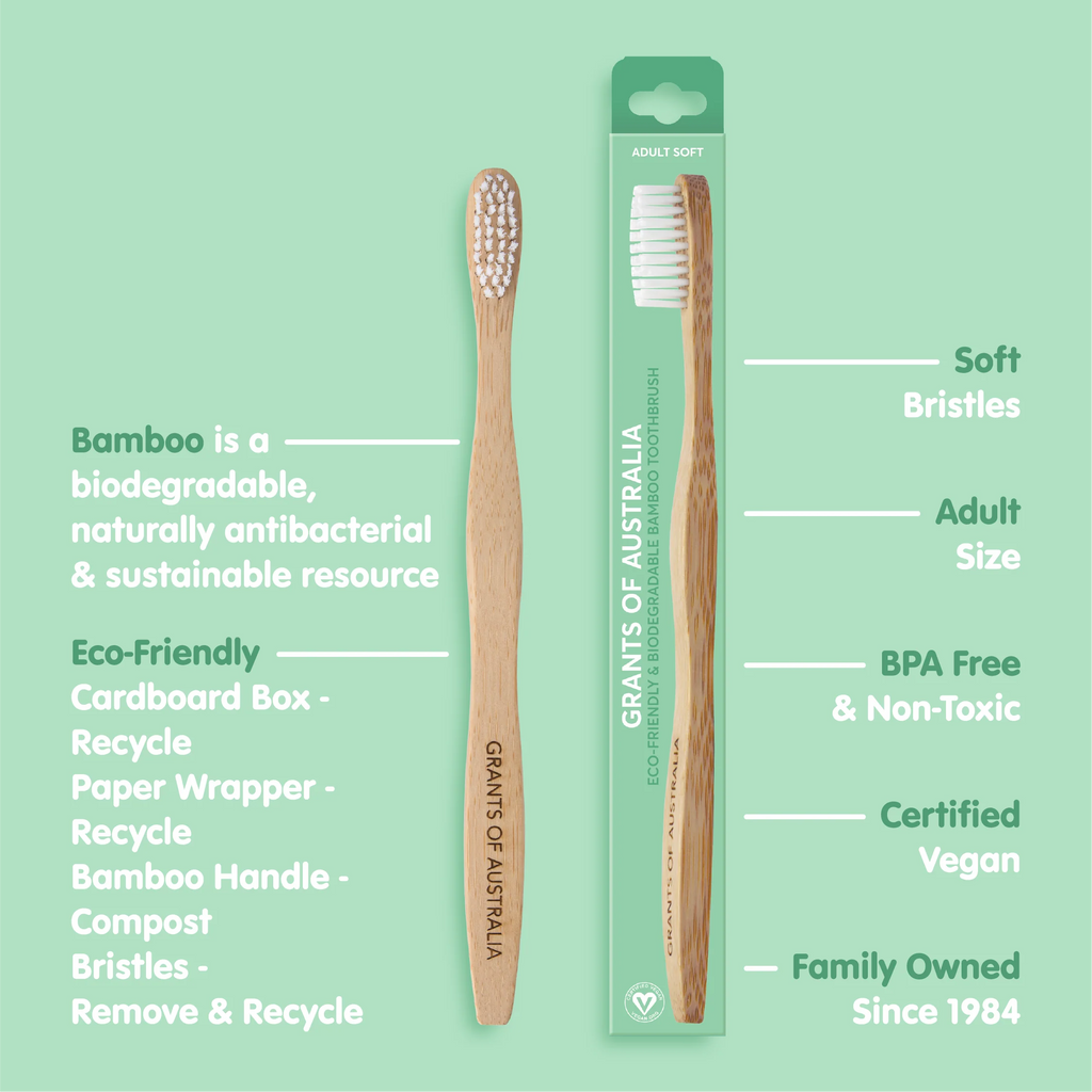 Grants Adult Bamboo Toothbrush - Soft