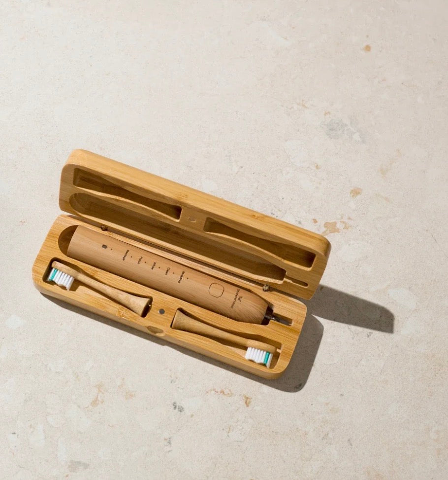 Crescent Nest Bamboo Travel Case