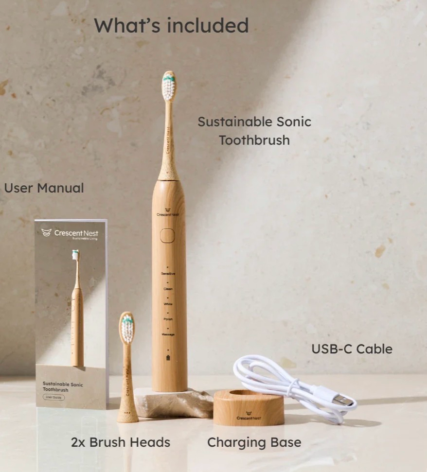 Crescent Nest Sustainable Sonic Toothbrush
