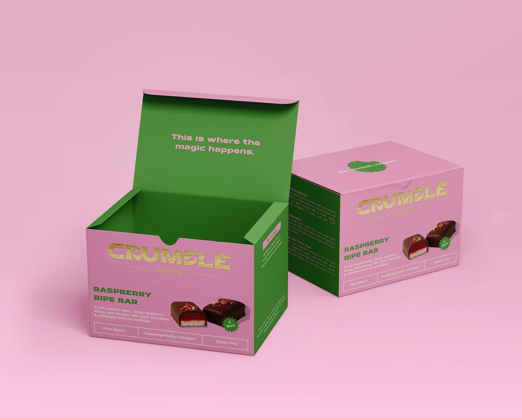 Crumble Charms Bar - Raspberry Ripe (2 Pack)