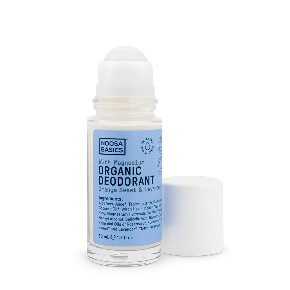 Noosa Basics Roll On Deodorant with Magnesium / Bi-Carb Free - Sweet Orange & Lavender