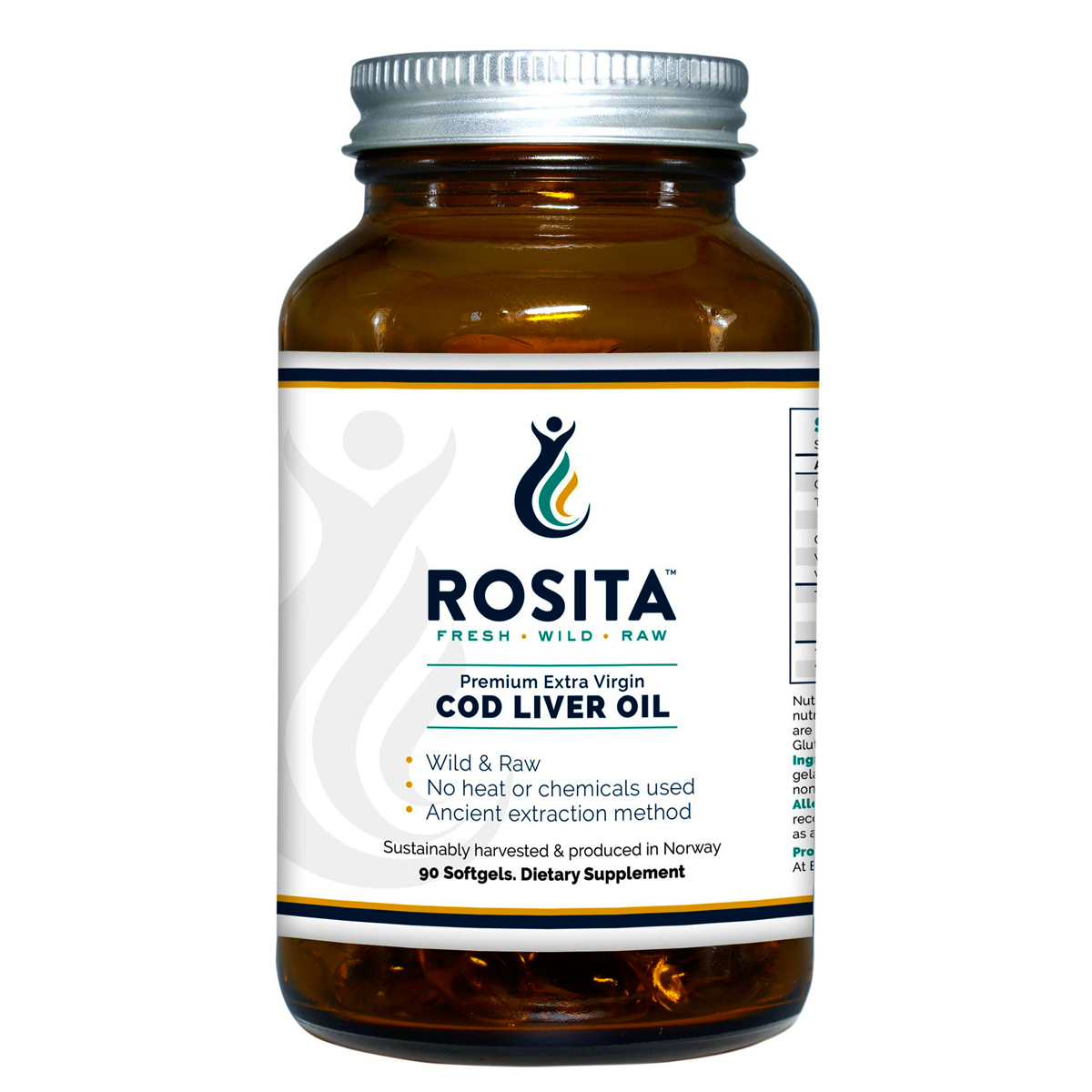 Rosita Extra Virgin Cod Liver Oil (EVCLO) Softgels - 90 Capsules