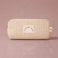 Avocado Zinc Beige Straw Pouch
