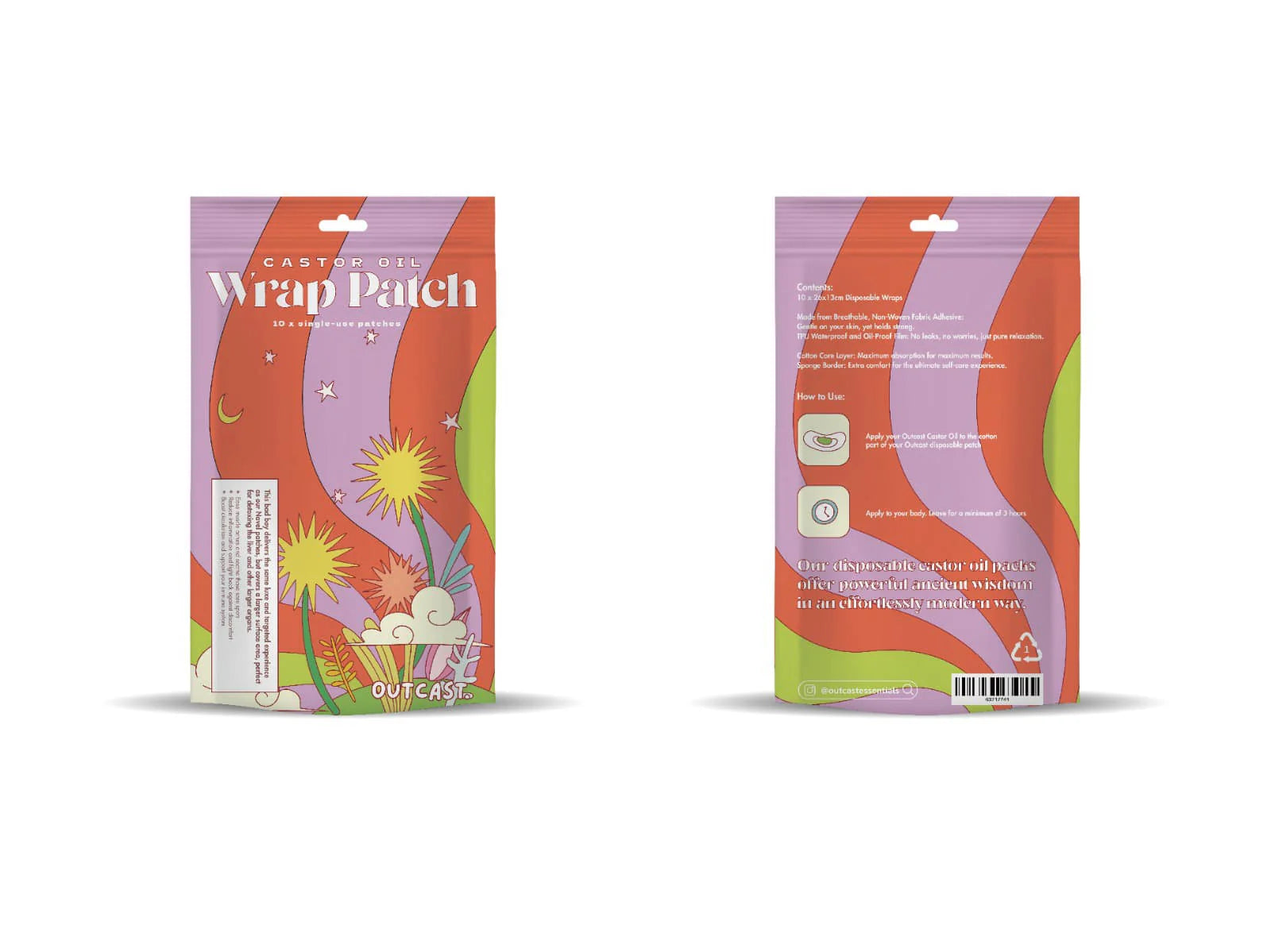 Outcast Disposable Castor Oil Wrap (10 pack)