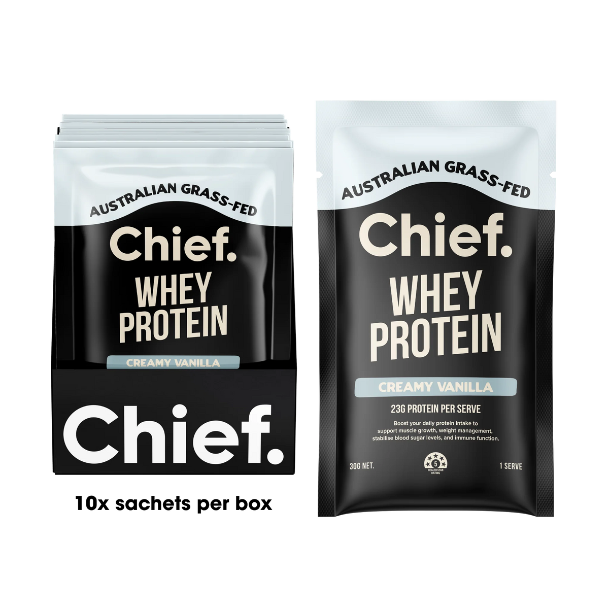 Chief Grass-fed Whey Protein Powder - Creamy Vanilla