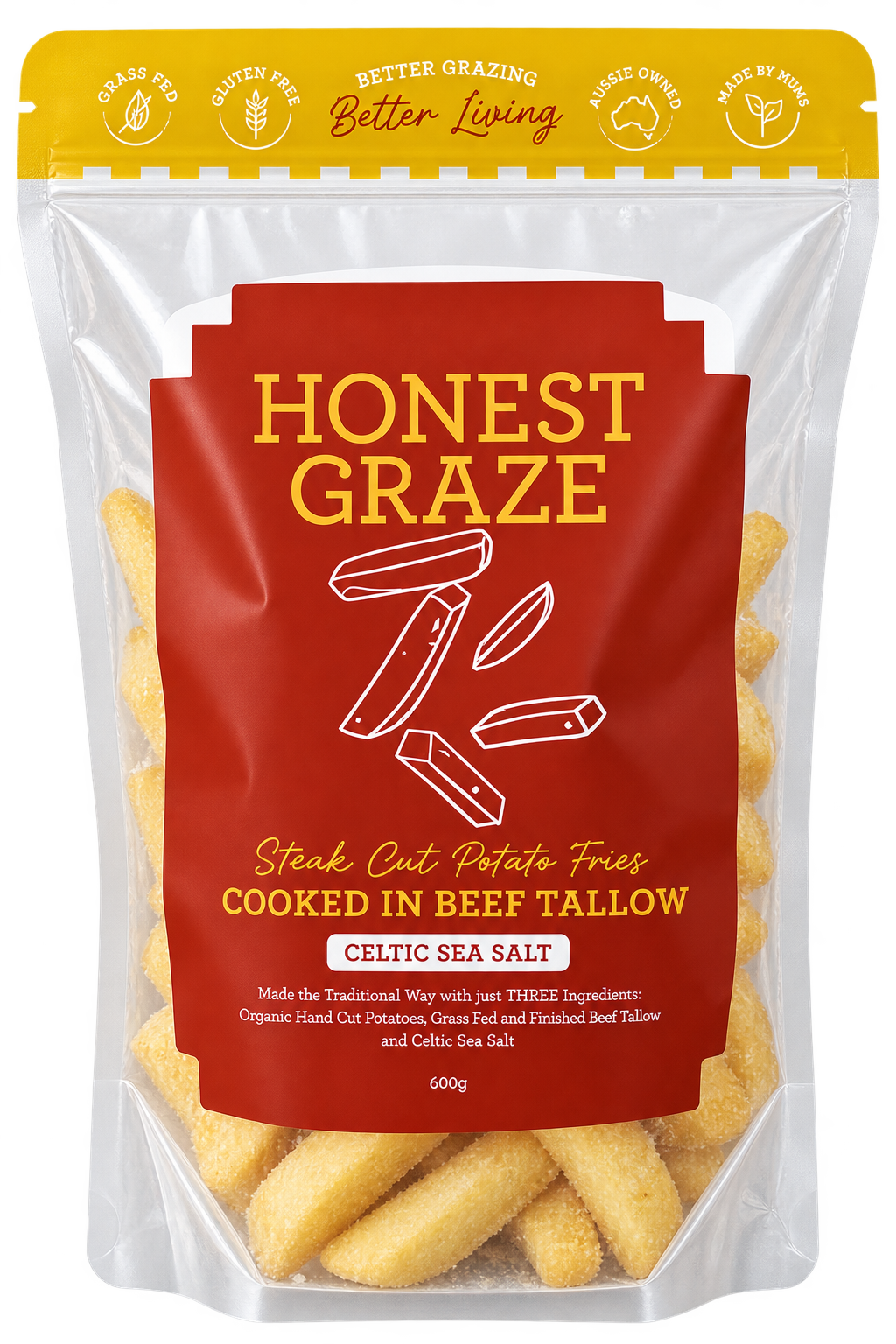 Honest Graze Tallow Fries 600g