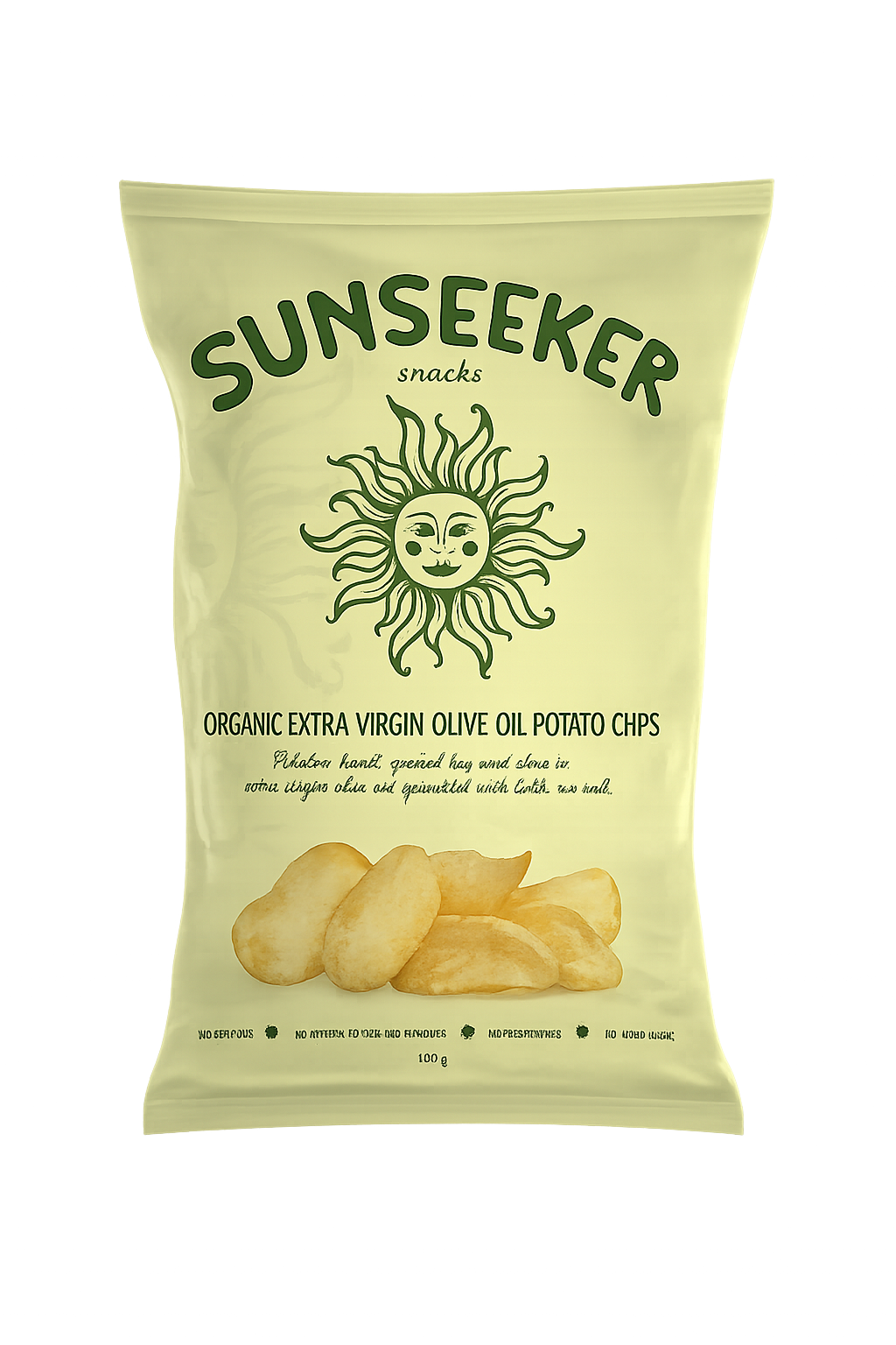 Organic Extra Virgin Olive Oil Potato Chips sprinkled with Celtic Sea Salt